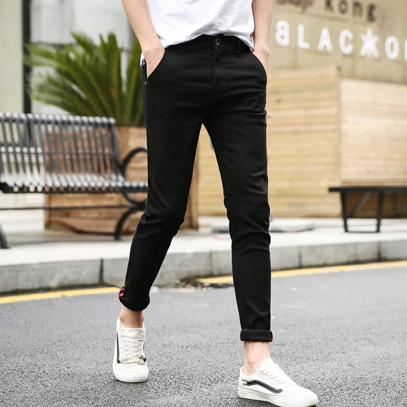 

Spring and summer men's trousers, jeans are cultivate one's morality spring tide cowboy pants black jeans and feet
