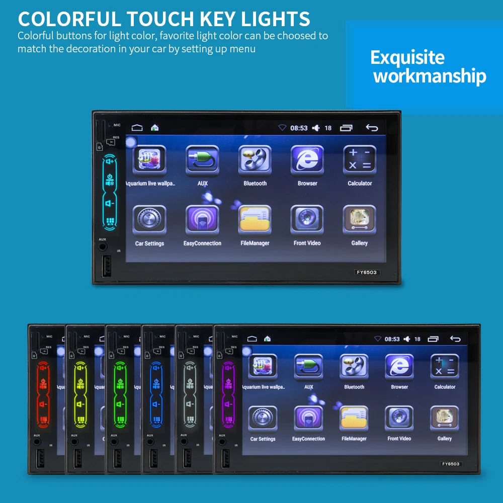 

Car Stereo Players 7" Android 6.0 Radio 2 Din No DVD Player GPS Navigation Stereo FM Rds Wifi Bluetooth MP3 MP4 MP5 Players