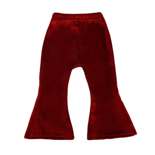 Расклешенные штаны для маленьких девочек вельветовые детские длинные расклешенные брюки из плюша детские однотонные повседневные штаны для маленьких девочек От 1 до 5 лет