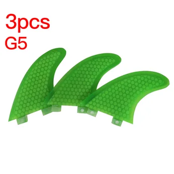 

3pcs Surfboard Fins Ocean Beach Surfing Fiberglass Composite Honeycomb Fins for Future G5/G7