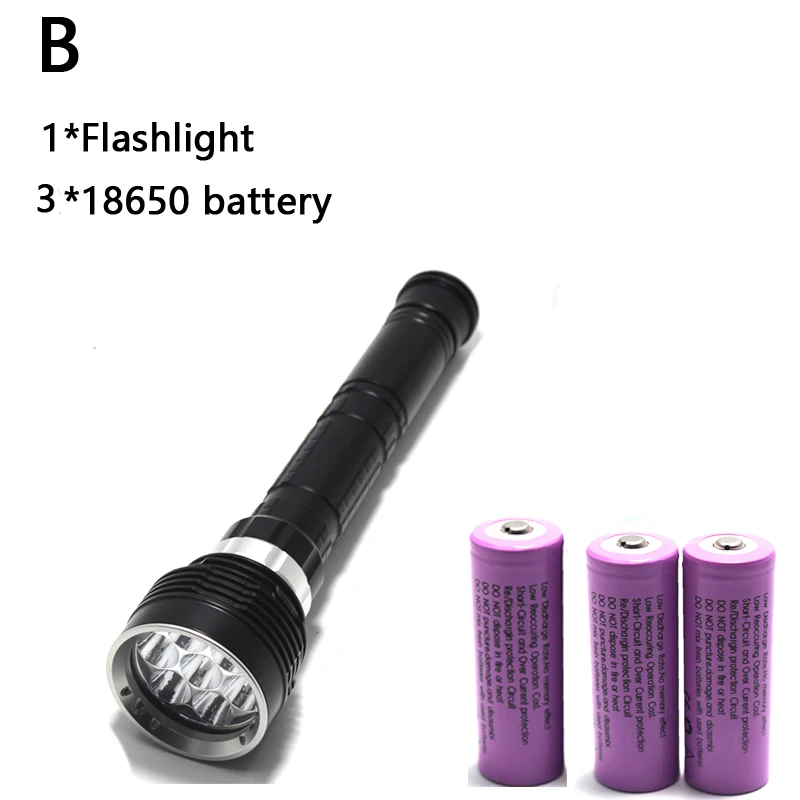 flashtorch mini 8000LM Professional Diving torch XML-T6 L2 White light Portable Scuba LED Hunting Lantern 100M Underwater Dive Flashlight emergency flashlights Flashlights