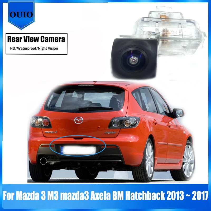 Автомобильная парковочная камера заднего вида для Mazda 3 M3 mazda3 Axela BM хэтчбек 2013 ~ 2017