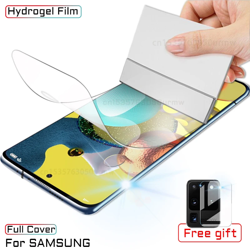 Hidrogel de película para Samsung Galaxy A51 A50 A71 A52 A41 Protector de pantalla para Samsung A10 A20 A30 A20E A40 A60 A70 A80 A90 no de vidrio