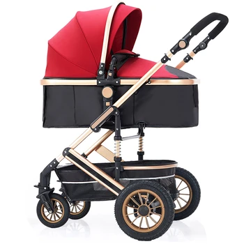 

Lightweight Luxury Baby Stroller 3 in 1 Portable High Landscape Reversible Stroller Hot Mom Pink Stroller Carriage Travel Pram