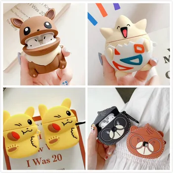 

Earphone Case for Airpods Case Cute Anime Silicone Cover for Apple AirPods 2 Case Protection for Earpods Headphone with Keychain
