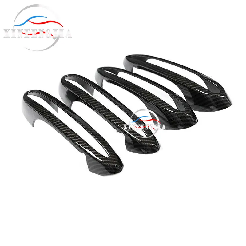 For BMW 5Series 6GT G32 G30 17-19 Carbon Fiber Color Exterior Door Handles Cover Trim