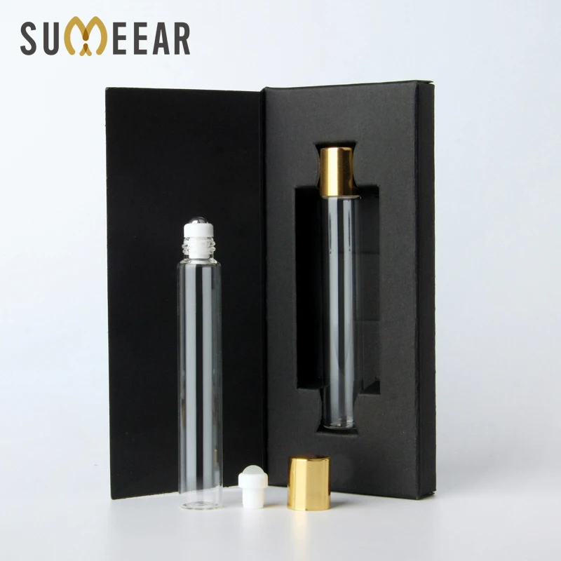 Garrafas de Perfume Caixa do Pacote com Rolo na Garrafa de Óleo Garrafa de Bola de Aço Cosmético para o Curso Peças Lote Presente Essencial Vazio 50 - 7 caixa do pacote com rolo na garrafa