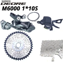 Shiman Deore M6000 10 скоростей 10s набор групп MTB велосипедные переключатели HG500 кассета HG54 KMC X10 цепь sunracing 11-42T для mtb велосипеда