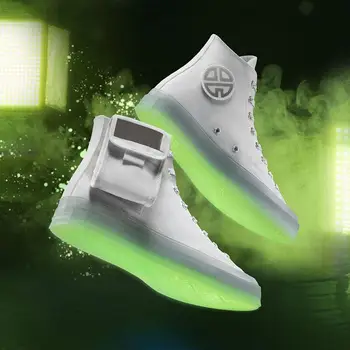 

Newest X Lay Zhang Luminous Casual Shoes 3M Reflective Crystal Hoop Loop Tiny Pocket Designer Canvas Sports Sneakers