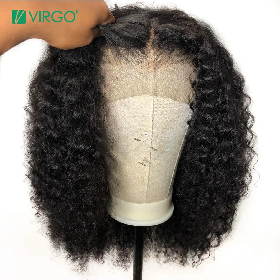 Glueless-Short-Bob-Wig-Curly-Human-Hair-Wig-Brazilian-13X4-Lace-Front-Human-Hair-Wigs-Pre