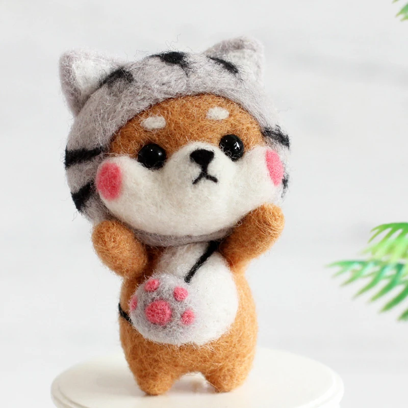 Cut Stress DIY Felt Doll Kit Creative Handmade Basic Tool Santa Deer Phone Strap Foam Worktop crafts 11.5*8.5*3cm