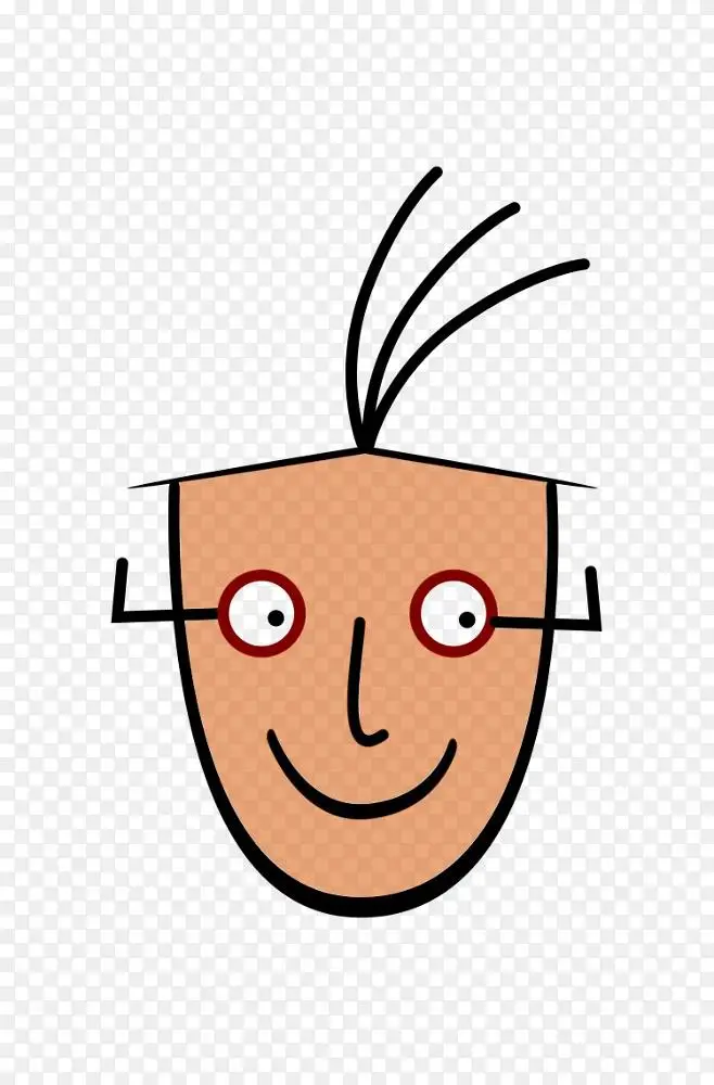 智人人头剪贴画.卡通脸