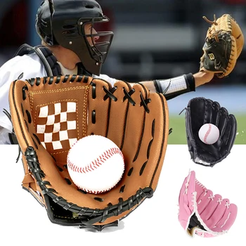 

Outdoor Sports Three colors Baseball Glove Softball Practice Equipment Size 10.5/11.5/12.5 Left Hand for Adult Man Woman Train