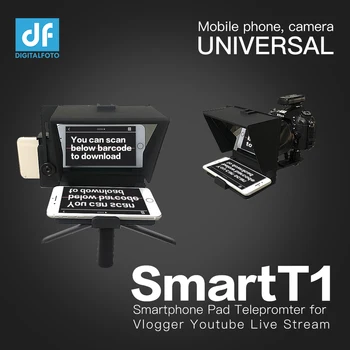 

Mini Teleprompter Portable Inscriber Mobile Teleprompter Artifact Video With Remote Control for Phone and DSLR Recording