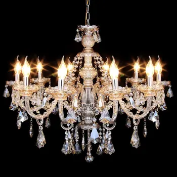 

s110V Elegant Light Modern Crystal 10 Heads Pendant Lighting Fixture Home Decorative Lamp US Plug
