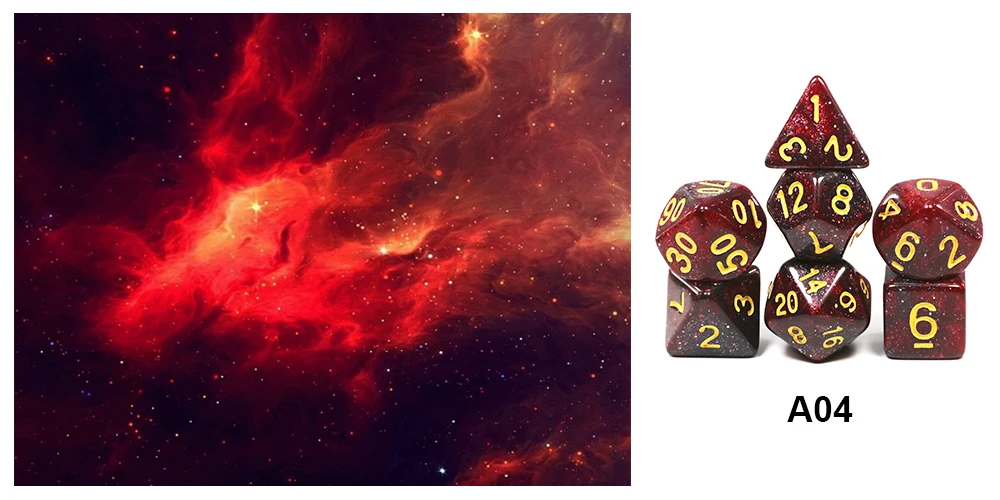 Супер Вселенная Галактика игральные кости DND набор D4-D20 Подземелья и Драконы РПГ лучшие подарки 15 цветов на выбор Рождественский подарок