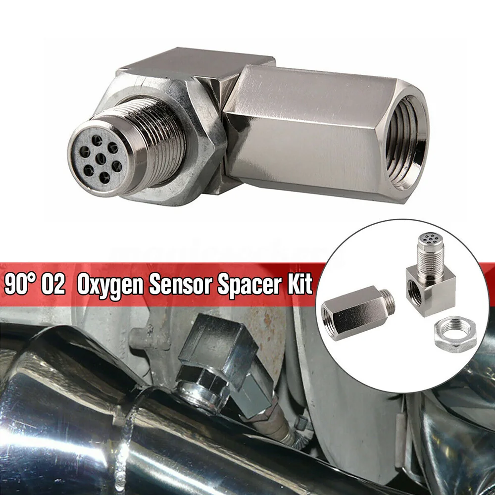 Авто аксессуары M18X1.5mm 90 ° O2 кислородный фиксатор для датчика двигателя свет CEL Bung каталитический Преобразователь