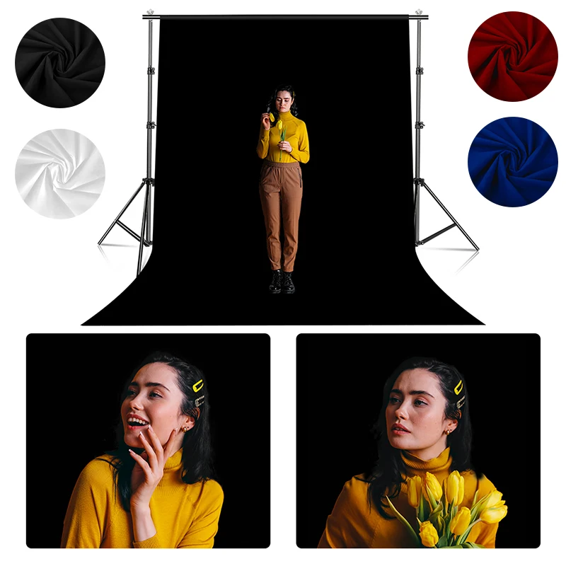 Photo Backdrop Background Flocking Solid Color Black Absorb Light Background Simple Screen Photo Backdrop Studio Photography Props Photo Studio