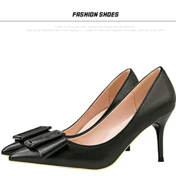

Soft Leather Retro Belt Buckle Women Shoes Spring Pointed Toe Ladies Office Shoes Fashion Women Pumps High Heels Party Shoes