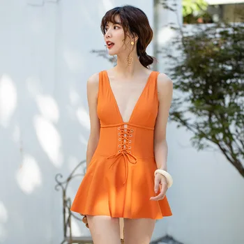 

Swimming Suit For Women Swimsuit 2019 Women's Beach Outings 2018 Woman Swimsuits One Piece New Backless Pure Color Hot Style