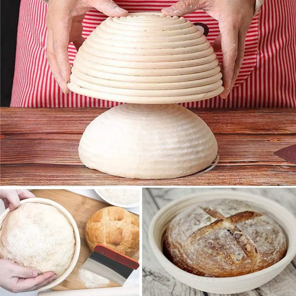 Новая круглая форма для хлеба Banneton Brotform корзина из ротанга хранения