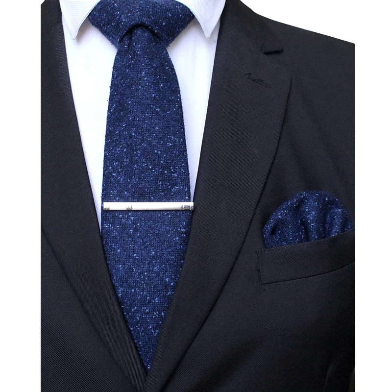 KAMBERFT кашемир однотонного цвета шерстяной галстук и карман квадратный галстук наборы клипсов для мужчин 8 см красный коричневый зеленый серый для мужчин Свадебный галстук