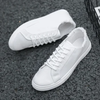 

2020Men's shoes spring white shoes sports casual shoes Korean version of the trend canvas shoes social guy tide shoes
