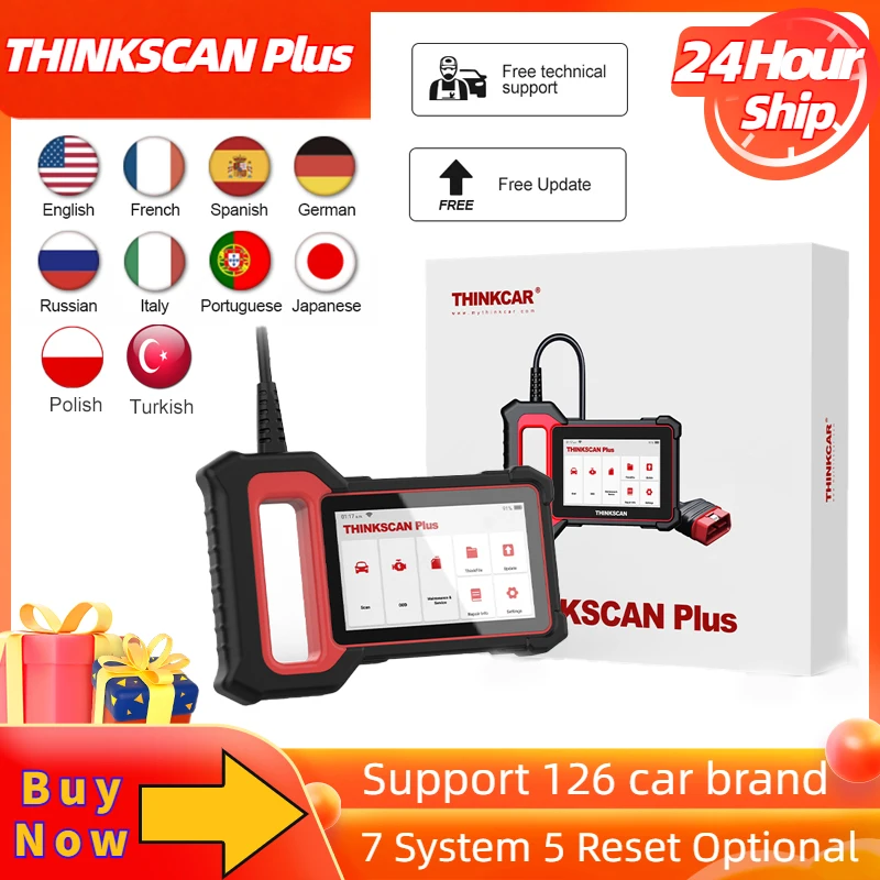 THINKCAR подлинный Thinkscan Plus S2/S4/S7 бессрочный 2/4/5 перезарядов автомобильный