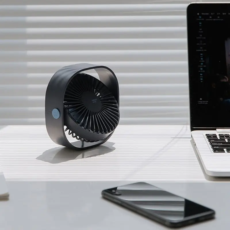 Мини настольный usb-вентилятор с 3 скоростями и низким уровнем шума 360 ° вверх и вниз вращающийся милый домашний рабочий стол Декор портативный горячий летний источник питания G8TC