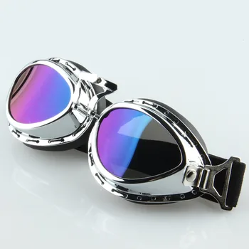 

UV Protection Motorcycle Motocross Racing Off Road Ski Sun Glasses Silver Frame Colorful Lens Goggles Outdoor Sports Eyewear