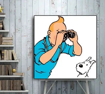 

high quality hand painted pop art TINTIN on Canvas for children's bedroom or bed room