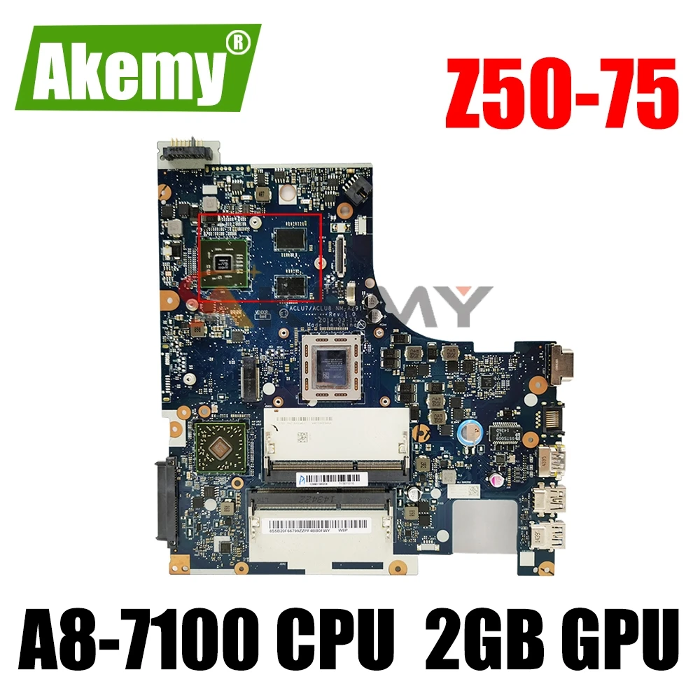 Новый NM-A291 материнская плата для ноутбука Lenovo Z50-75 G50-75M G50-75 ACLU7/ACLU8 ( A8-7100 процессор +