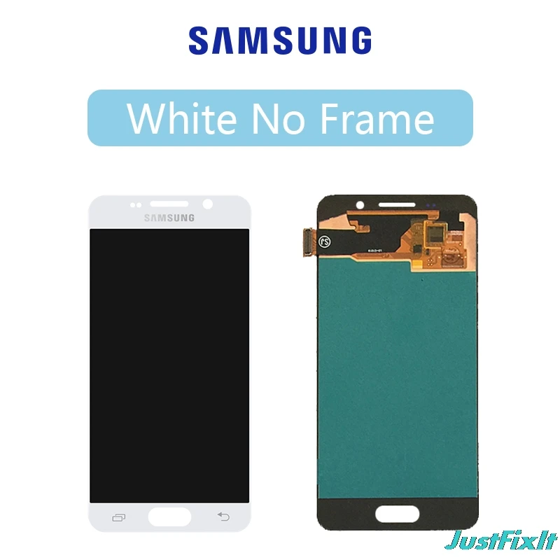 White AMOLED Для samsung Galaxy A3 A310 A310F A310H A310M, протестированный ЖК-дисплей, дигитайзер, сенсорный экран, сборка, контроль яркости - Цвет: White AMOLED