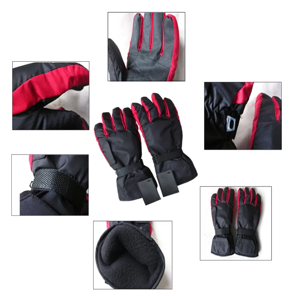 Нагревательные перчатки аккумуляторные батареи электрические лыжные мотоциклетные перчатки с подогревом зимние теплые перчатки