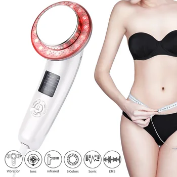 

6-In-1 LED Therapy EMS Infrared Ultrasound Cavitation Body Slimming Weight Loss Anti Cellulite Machine Face Lifting Massager