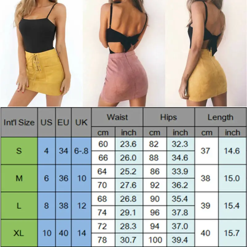 Women Leather Suede Pencil Skirts Short High Waist Bandage Solid Bandcon Sexy Party Wear Mini Skirts Slim Outwear For Women