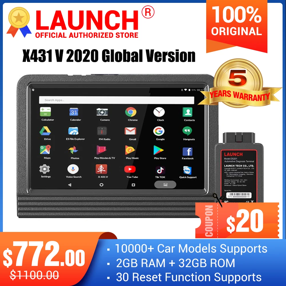 Launch X431 V ECU кодирующий автомобильный диагностический сканер инструмент для