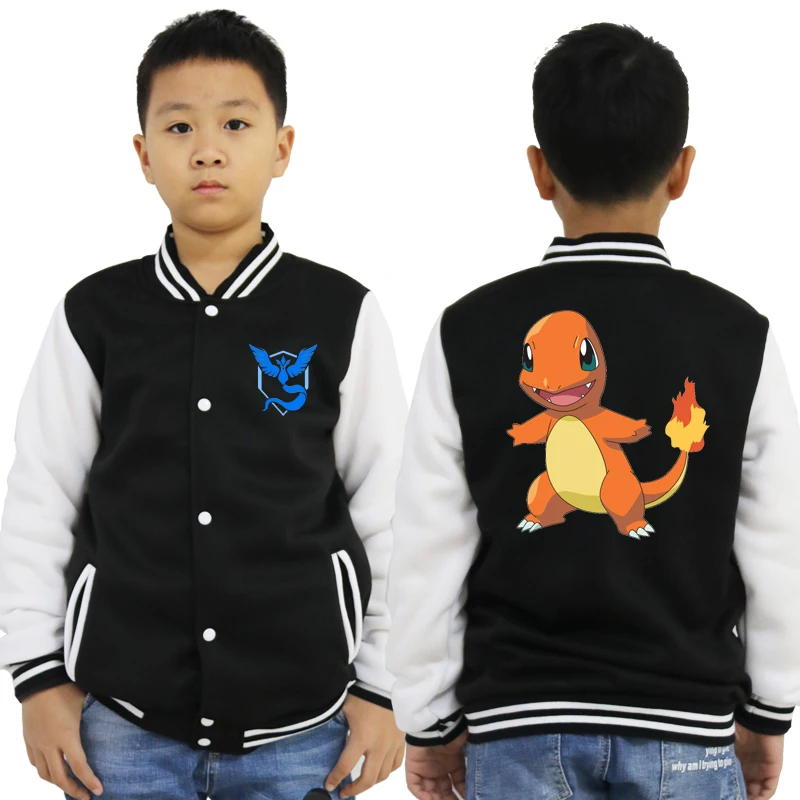 baseball jacket 12 Новинка; бейсбольная куртка с покемонами; толстовки для малышей; повседневная детская верхняя одежда с рисунком Пикачу; весенне-осенняя одежда для мальчиков и девочек - Цвет: baseball jacket 12
