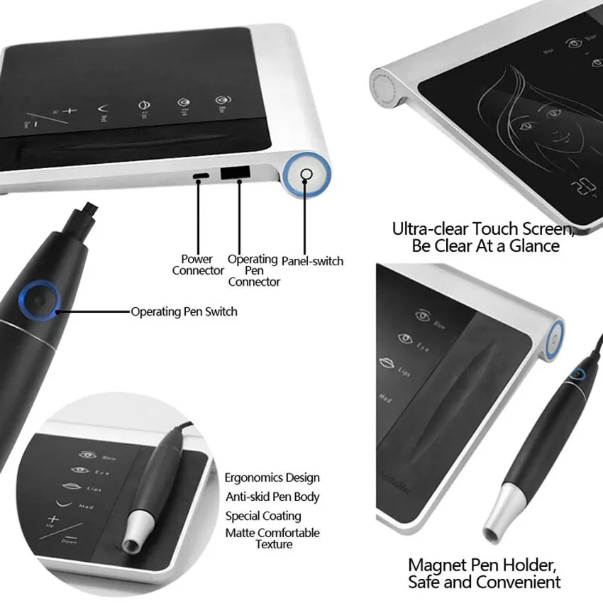 Перманентный макияж машина dermographe maquillage татуировки иглы ручка татуировки комплект татуировки пистолет Liberty цифровая тату машина набор