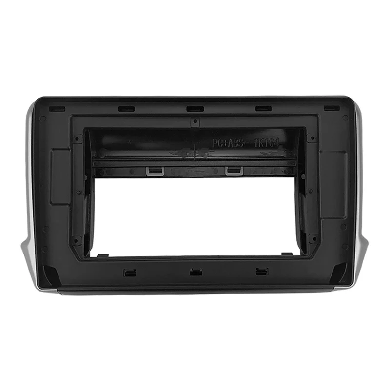 Car Radio Housing Car Radio ABS Plastic Fascia Panel Frame Fit for Peugeot 2008 2015~ Installation 2 Din 10.1 Inch DVD GPS MP5 Dash Mount Kits