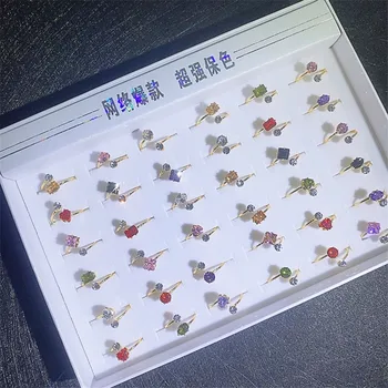 

36 Pcs/lot fashion women luxury jewelry ring lot alloy women cheap ring wholesale