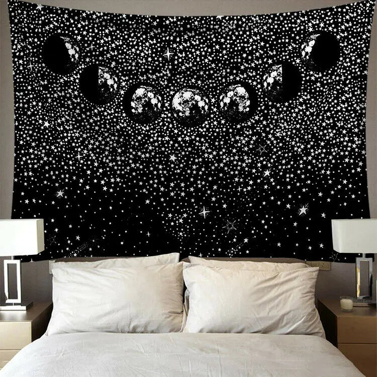 Гобелен настенная Мандала рисунок звезды луны Одеяло гобелен домашний декоративный