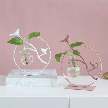 

Creative green plant water culture container glass vase living room table decoration TV cabinet decoration display Decor J
