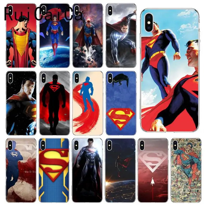 Чехол для телефона RuiCaiCa DC Justice League Comics с Суперменом чехол iPhone 8 7Plus 5 5S SE XR 11 pro