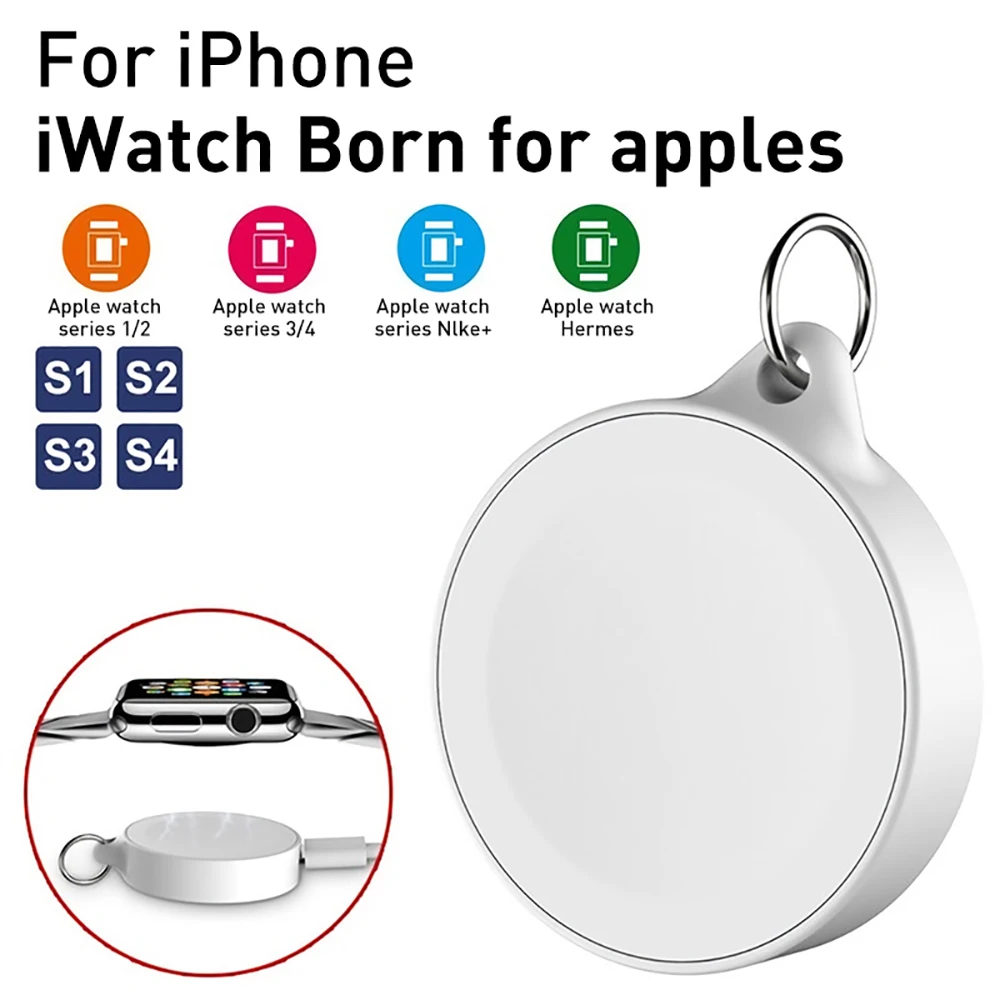 Портативное магнитное Беспроводное зарядное устройство для Apple Watch 1 2 3 4 серии Mpow