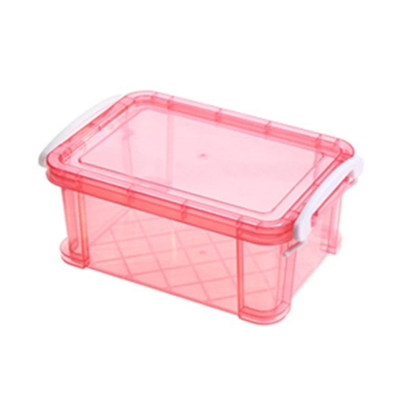 Transparent Index Card Holder Removable Snap-tight Lid Notecard Collection Box Flash Cards Organizer for Office School