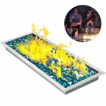 Natural Gas Fire Pit Burner Drop In Pan 32"x 12" Propane Square Durable