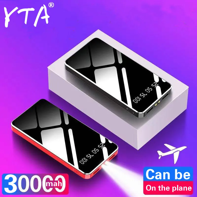 Power Bank 30000mAh Fast Charging Powerbank Slim Poverbank Portable External Battery Charger For Xiaomi Mi 9 8 iPhone 11 Pro Max Power Bank 30000mAh Fast Charging Powerbank Slim Poverbank Portable External Battery Charger For Xiaomi Mi 9 8 iPhone 11 Pro Max