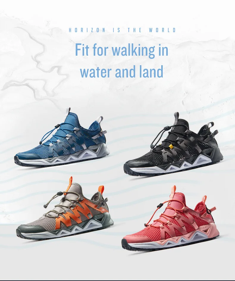 Sapatos de Pesca Respiráveis de Secagem Sapatos de Água Masculino Aqua Upstreams Rápida Sapatos Femininos Buraco pu Palmilha Anti-deslizamento Caminhadas Rax 11 High Quality Esporte e Lazer