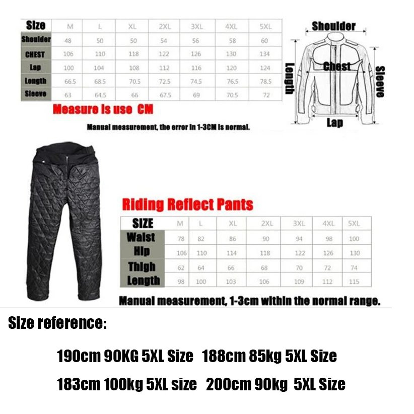 Motorcycle jacket Motorcycle Reflect Racing 4 seasons Jackets / Pants Trousers moto Waterproof Jacket motorbike cotton liner protective gear cloth